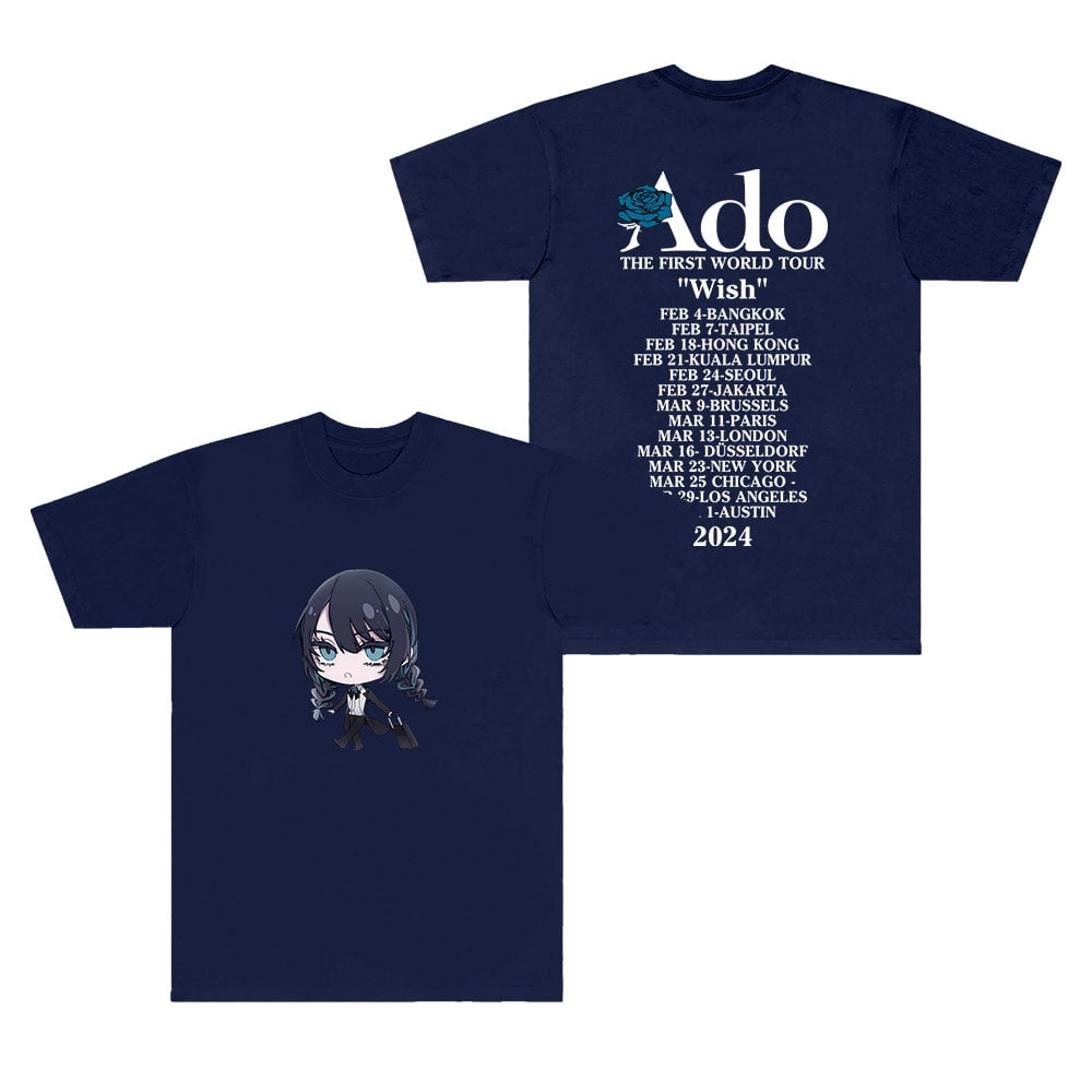 Ado Fashion Wish T-shirts Singer Tour Logo Merch Tee Women