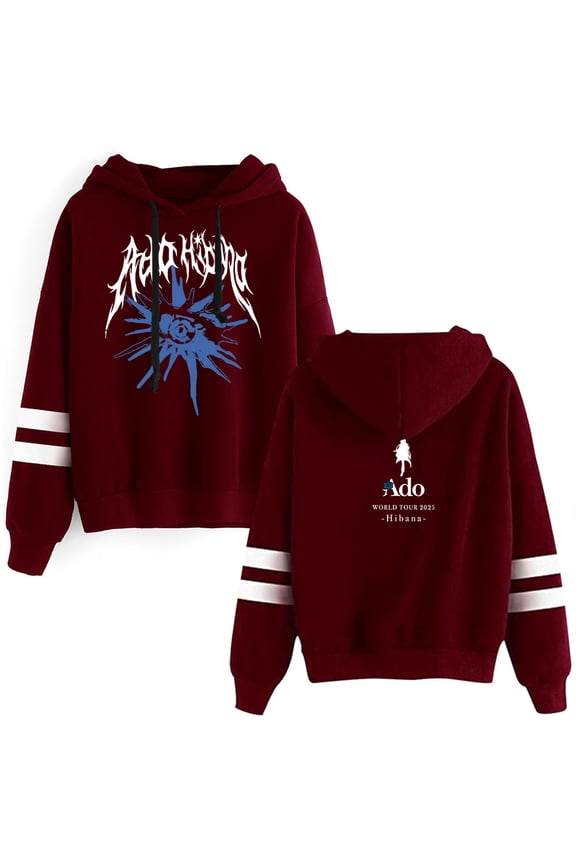 Ado Hibana Tour 2 merch Hibana Expo 2025 hooded drawstring pocketless sweatshirt men/women jpop music pullover