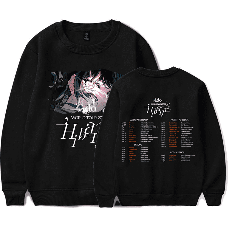 Ado WORLD TOUR Hibana Tシャツ 黒 M ライブ Ado World Tour Hibana Tour T-Shirt Men/Women Streetwear T