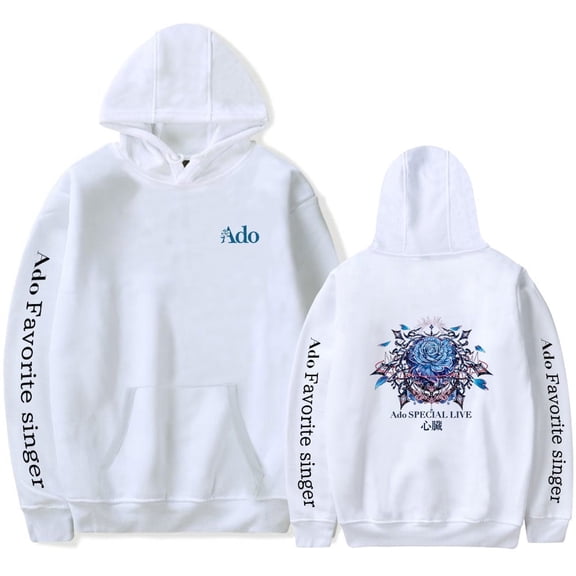 Ado Merch Unisex Fleece Lined Long Sleeve Pullover Hoodie