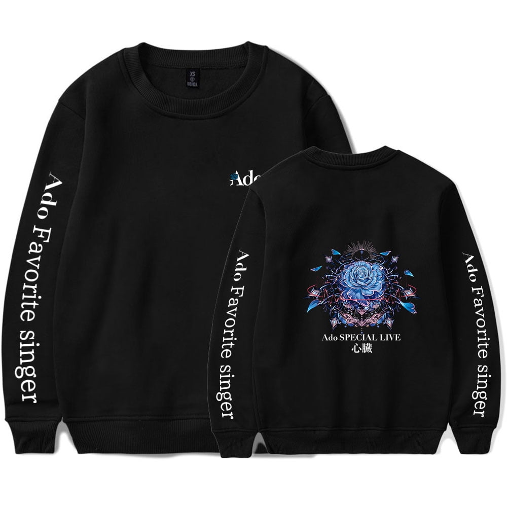 Ado Merch unisex fashion retro trend long sleeved round neck