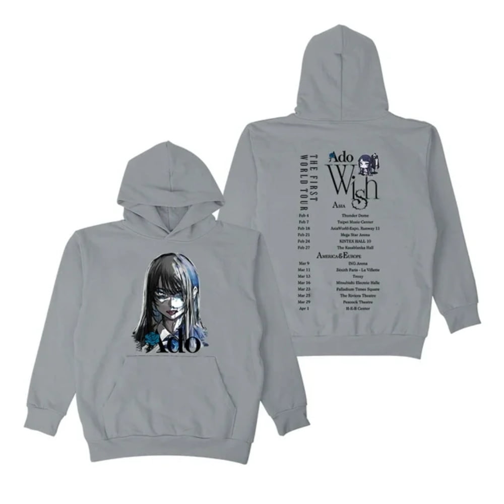 Ado Wish The First World Tour Hoodies Merch Winter For Women Men Long Sleeve Sweatshirt Pullover Streetwear