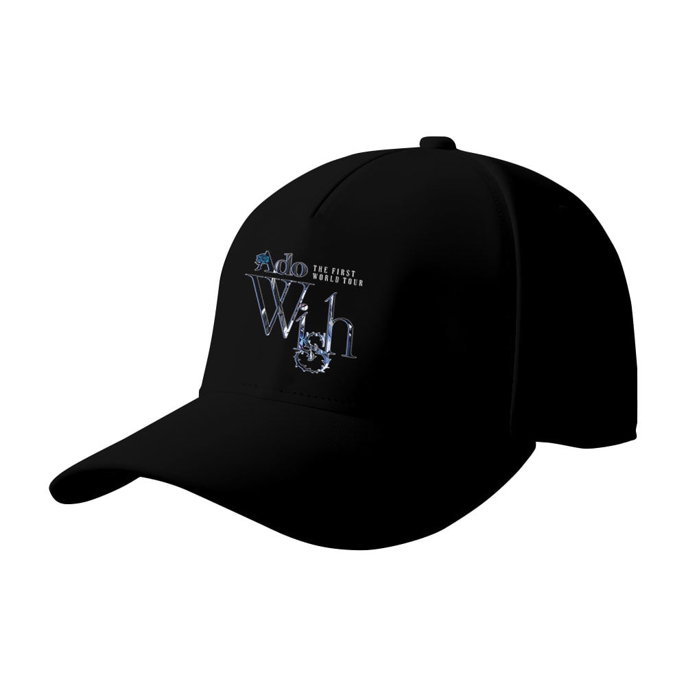 Ado Wish Tour Merch Baseball Caps Blue Rose Logo Hat Cosplay Women Men  Fashion Casual Ball Cap