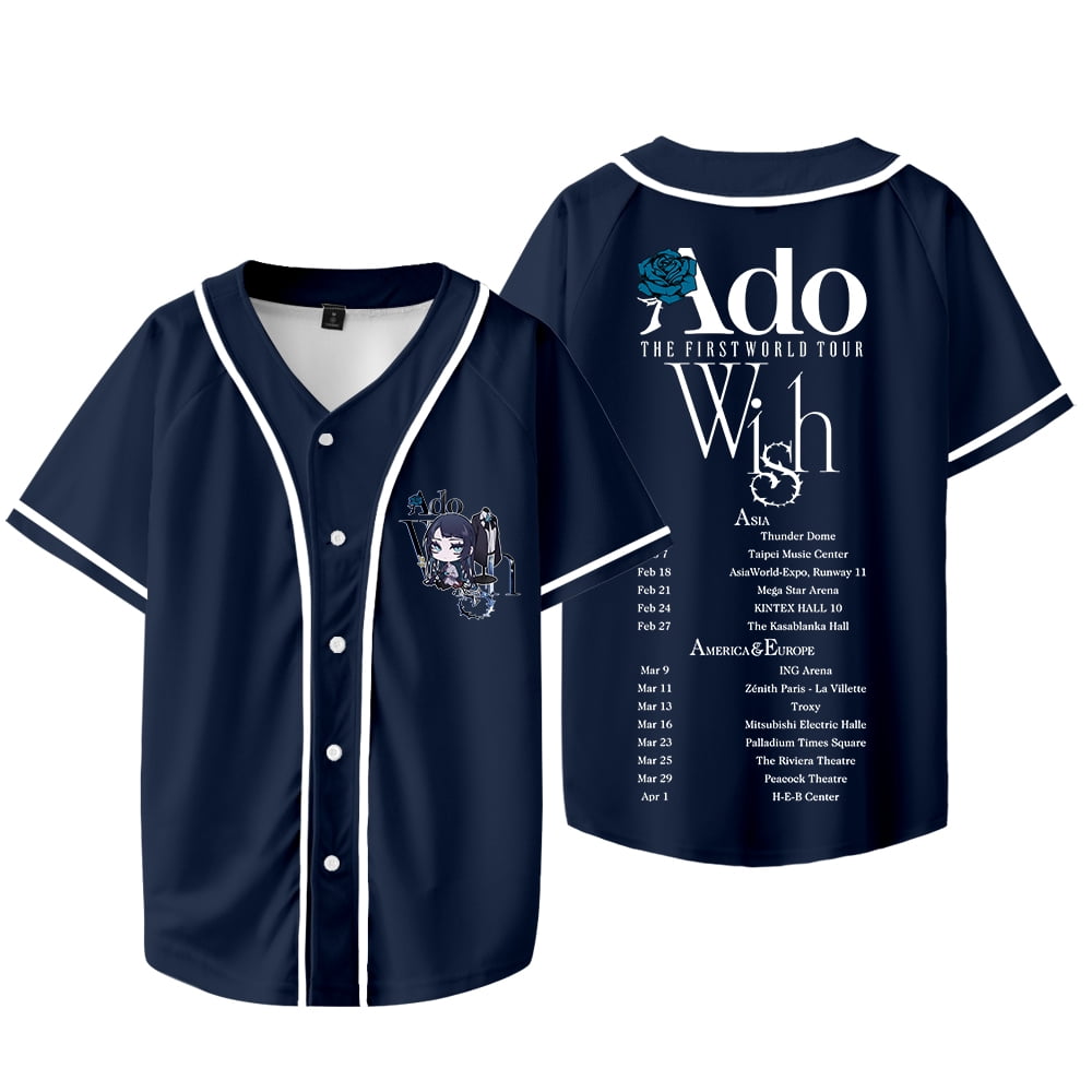 ADO Merch Wish Blue Rose World Tour T-Shirt - Kurzarm, Für Männer & Frauen