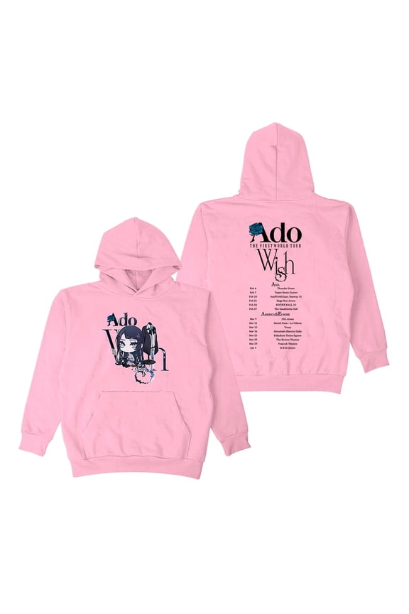 Ado Wish Tour Merch Hooded Sweatshirts Fashionable Casual Pullovers for Women and Men
