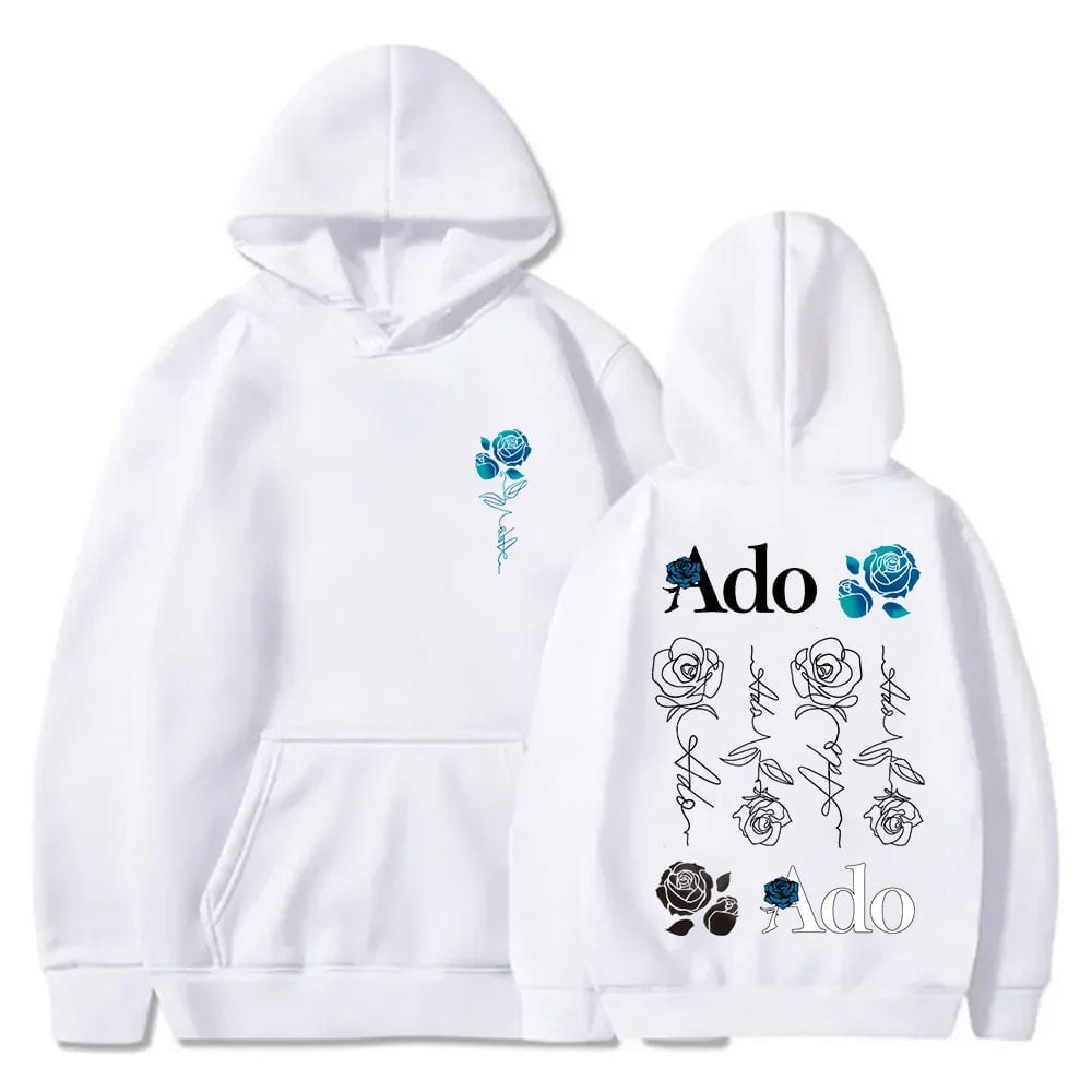 Felpa Con Cappuccio Unisex ADO Wish Tour | Stampata, Morbida E Casual | Colori: Nero, Bianco, Grigio, Blu, Rosso | Taglie XS A XXXL
