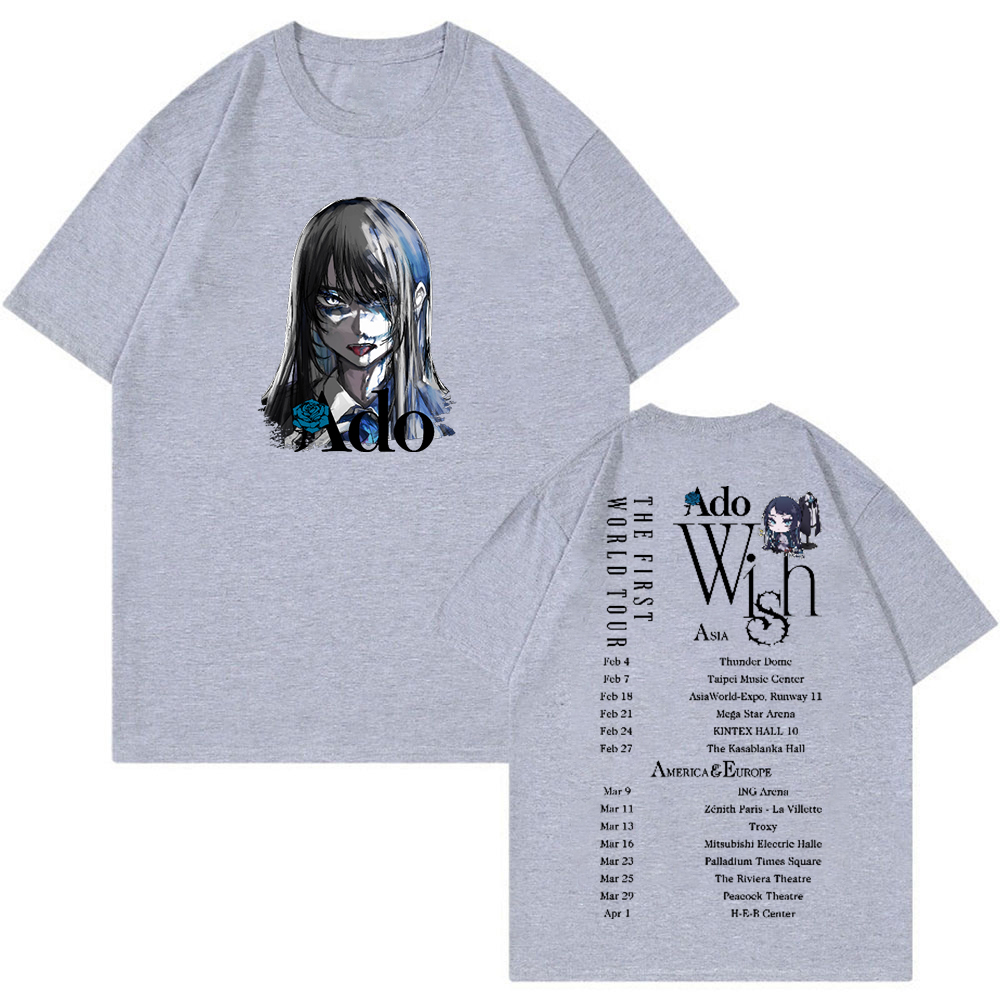 Ado Wish Tour T-shirt Japan Singer Merch Crewneck Short