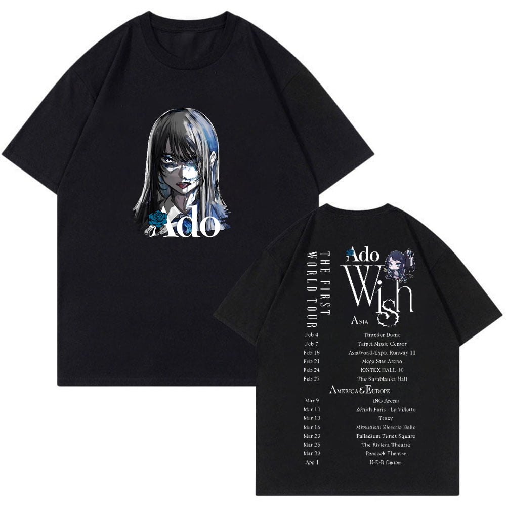 Ado wish World Tour TシャツXLサイズ 残夢 Ado Wish Tour T-shirt Japan Singer Merch Crewneck Short