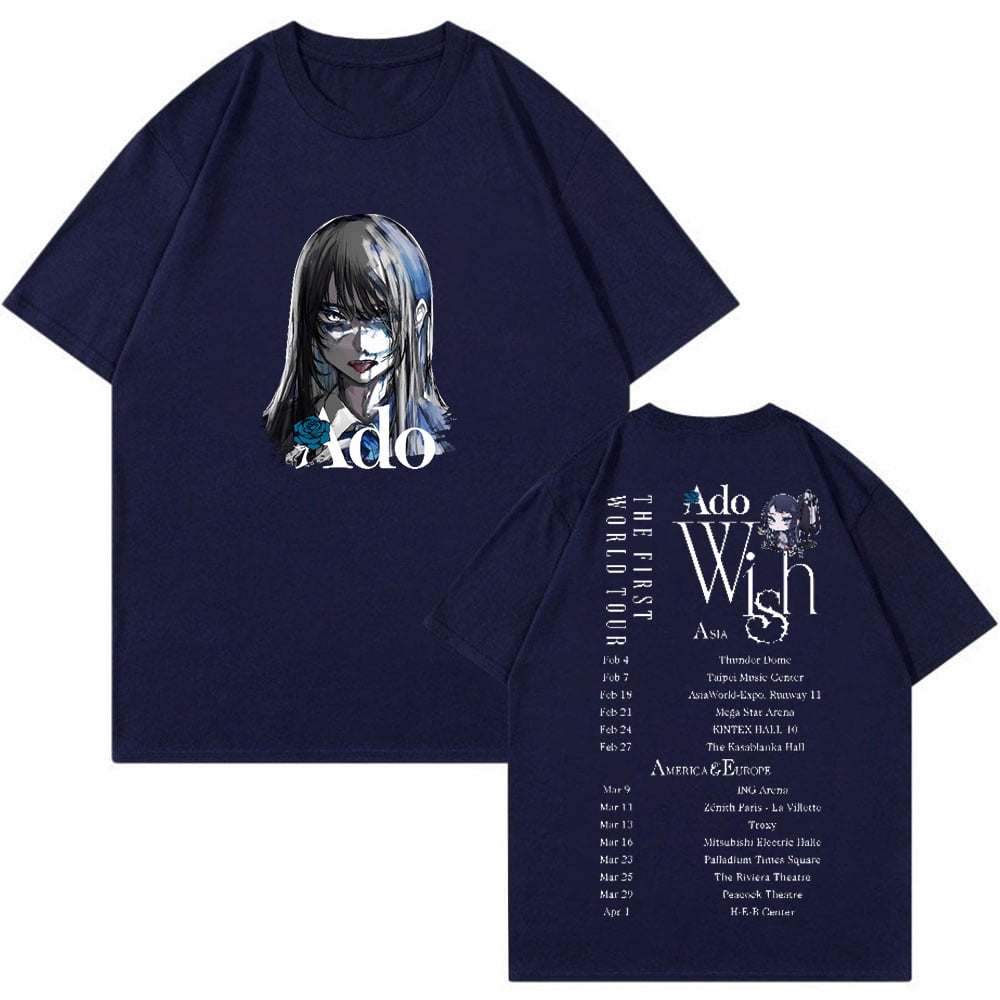 Ado Wish Tour T-shirt Japan Singer Merch Crewneck Short