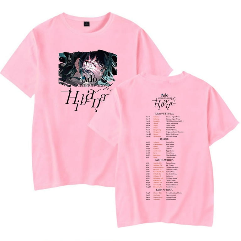 Ado WORLD TOUR 2025 プリントTシャツ32-0609-3 Ado World Tour 2025 T-Shirt Merch Summer For Women/Men