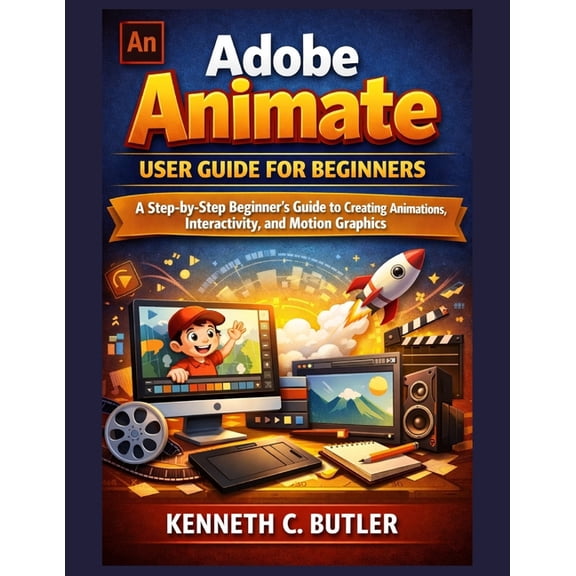 Adobe Animate User Guide for Beginners: A Step-by-Step Beginner's Guide to Creating Animations, Interactivity, and Motio, (Paperback)