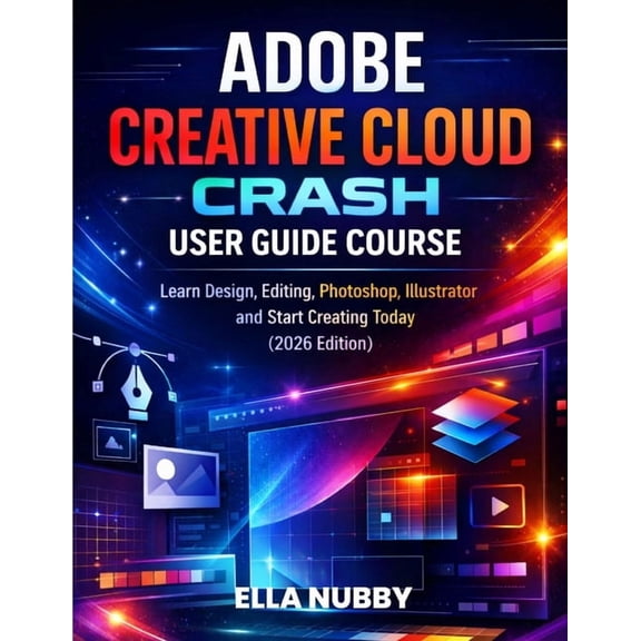Adobe Creative Cloud Crash User Guide Course: Learn Design, Editing, Photoshop, Illustrator and Start Creating Today (20, (Paperback)