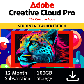 Adobe Creative Cloud Pro Student and Teacher Edition for Windows/Mac, 1-Year [Digital Download]