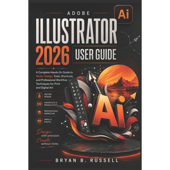 Adobe Illustrator 2026 User Guide: A Complete Hands-On Guide to Vector Design, Tools, Shortcuts, and Professional Workfl, (Paperback)