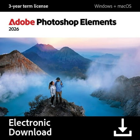 Adobe - Photoshop Elements 2026 (3-Year License) - Windows, Mac OS [Digital]