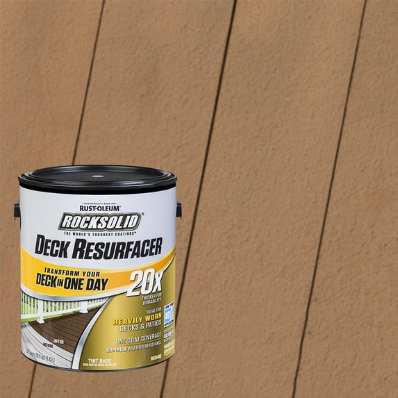 Adobe, Rust-Oleum RockSolid 20X Exterior Wood Deck Resurfacer-319176T, Gallon