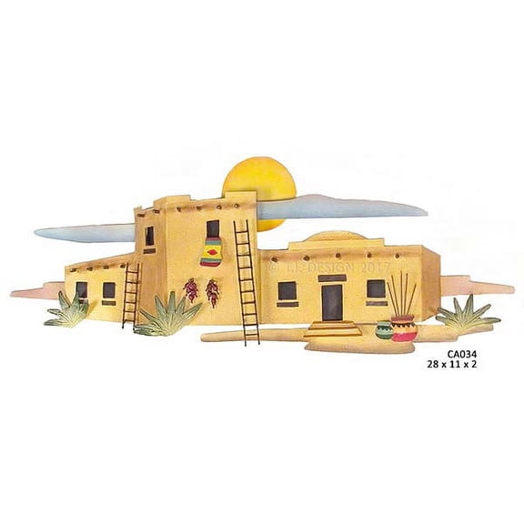 Adobe Southwest Village Metal Wall Art