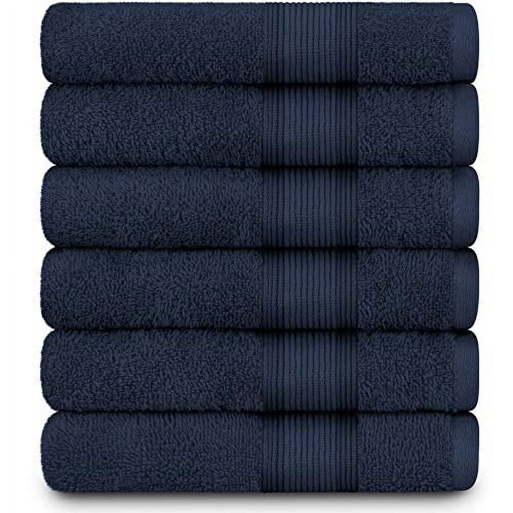 Set of 6, Cotton Hand Towels, 425 GSM, 33 X 51 CM, Multicolor - STAMIO