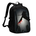 Adobk A Bloody Knife In His Hand Print Travel Laptop Backpack, Anti