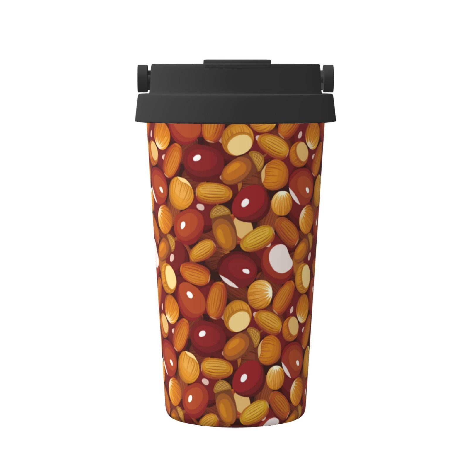 Adobk Almond Nuts Print Stainless Steel Coffee Mug Vacuum Insulated