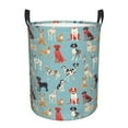 Adobk Animal Dog Print Laundry Basket,irty Clothes Hamper with Handle