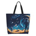 Adobk Astronaut In A Space Suit On The Print Stylish Canvas Tote