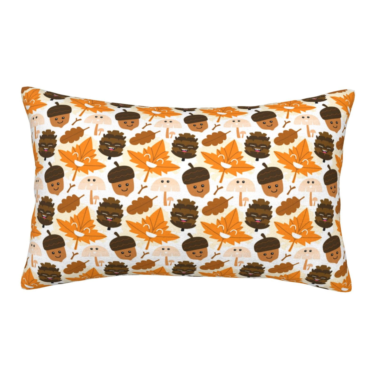 Adobk Autumn Woodland Characters Print Pillowcases Cotton Queen Pillow