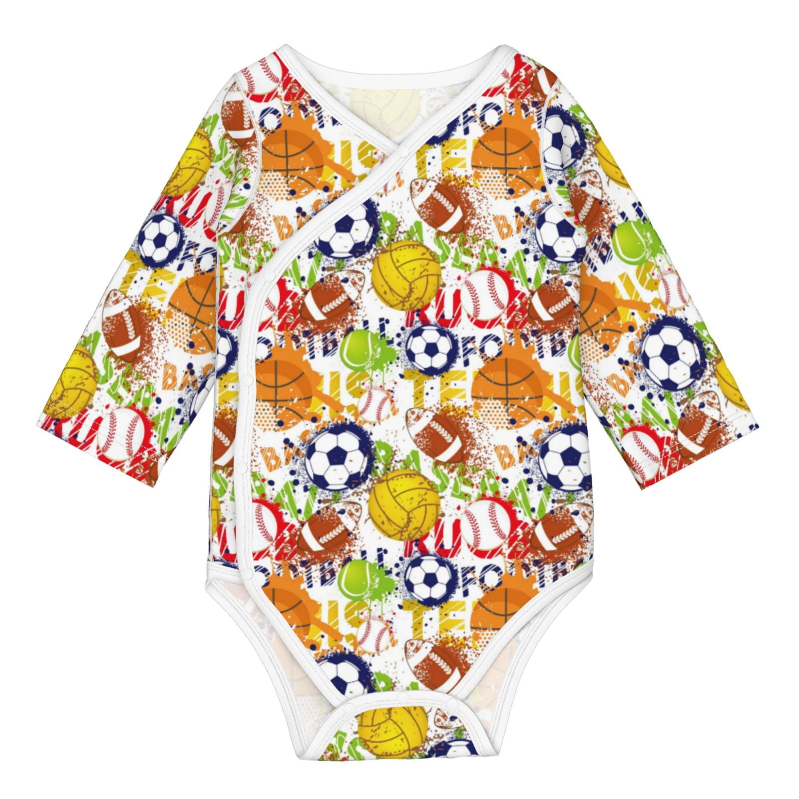 Adobk Balls Print Baby LongSleeve Bodysuit Baby Clothes Newborn Girl