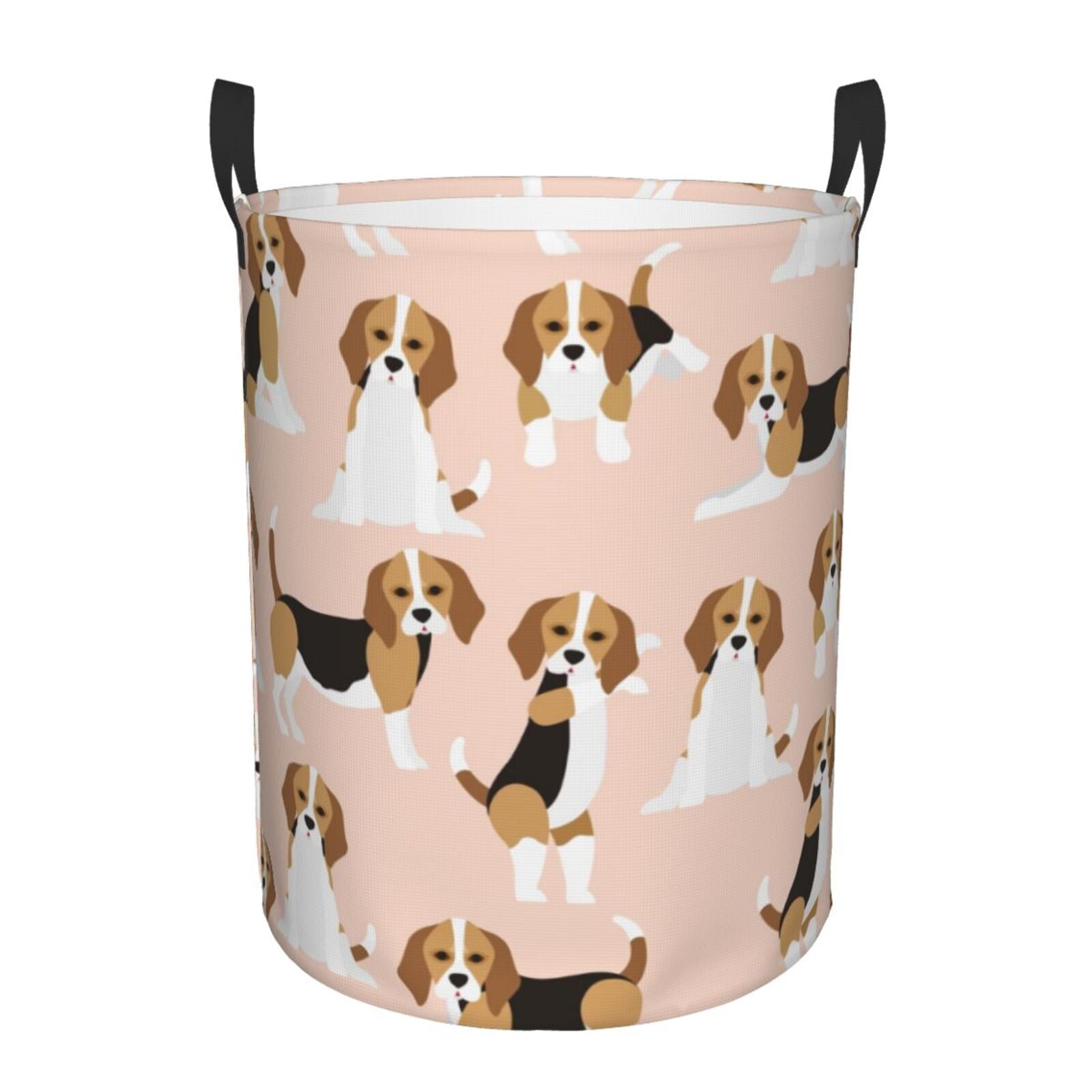Adobk Beagle Dog On Brown Print Laundry Basket,irty Clothes Hamper with