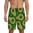 Adobk Big Colorful Avocados Print Pajama Shorts Elastic Waistband Sleep Lounge Short,Pajama
