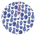 Adobk Blue Vases Print Christmas Tree Skirt Christmas Tree Decorations