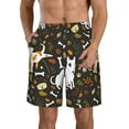 thumbnail image 1 of Adobk Bones And Leaves Print Men's Swim Trunks Hawaiian Bathing Suit Swimsuits Beach Shorts with Pockets-Large, 1 of 6