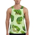 Adobk Broccoli 3 Print Men's Workout Tank Tops Sleeveless Mesh Muscle