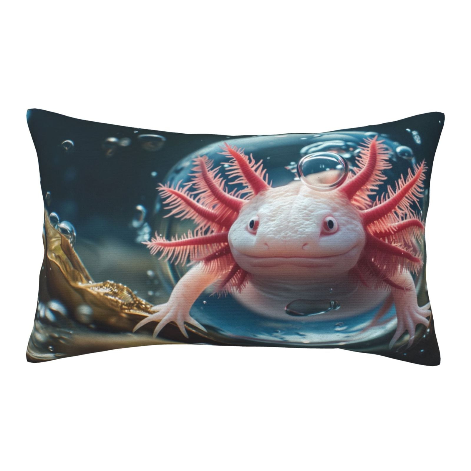Adobk Bubbles Axolotl Fantasy Print Pillowcases Cotton Queen Pillow