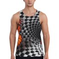 Adobk Butterflies Optical Illusion Print Men's Workout Tank Tops