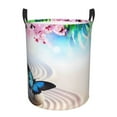 Adobk Butterfly In Blossoms Zen Print Laundry Basket,irty Clothes