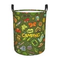 Adobk Camping 1 Print Laundry Basket,irty Clothes Hamper with Handle