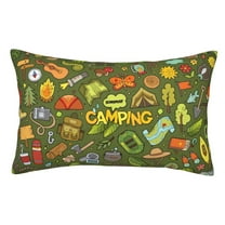 Adobk Camping 1 Print Pillow Cases Standard Size,Pillowcases with Envelopeand-14"x20"