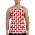 Adobk Canada Print Men's Workout Tank Tops Sleeveless Mesh Muscle Gym