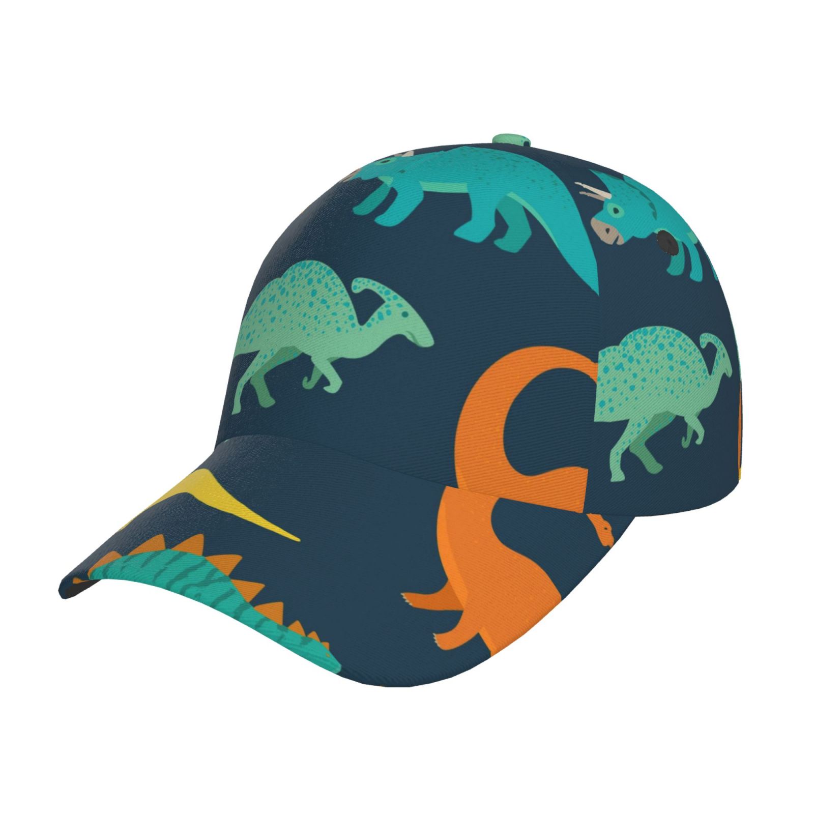 Tech Design Triceratops Dinosaur Baseball Cap - Embroidered Cotton Adjustable Dad Hat