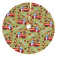 Adobk Cartoon Fire Truck Print Christmas Tree Skirt Christmas Tree