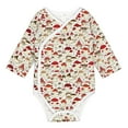 Adobk Cartoon Mushrooms Print Baby LongSleeve Bodysuit Baby Clothes