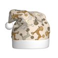 Adobk Cartoon Poodle Dog Print Christmas Hat, Santa Hat, Xmas Holiday