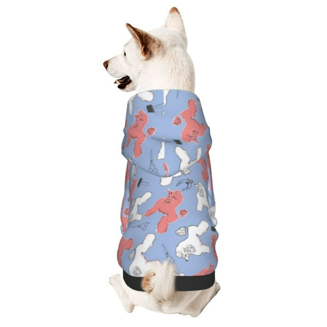 Adobk Cartoon Poodle Dog Print Dog Hoodie Dog Sweater Stylish Dog