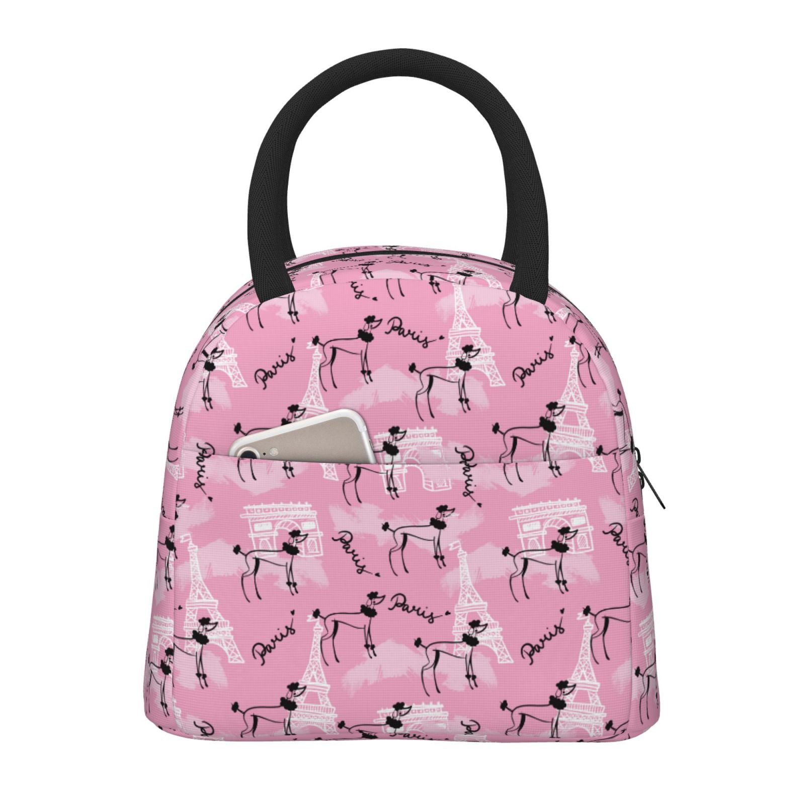 Adobk Cartoon Poodle Dog Print Lunch Bag,Insulated Lunch Box,Hygienic ...