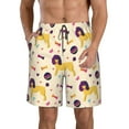 thumbnail image 1 of Adobk Cartoon Poodle Dog Print Men's Swim Trunks Hawaiian Bathing Suit Swimsuits Beach Shorts with Pockets-3X-Large, 1 of 6