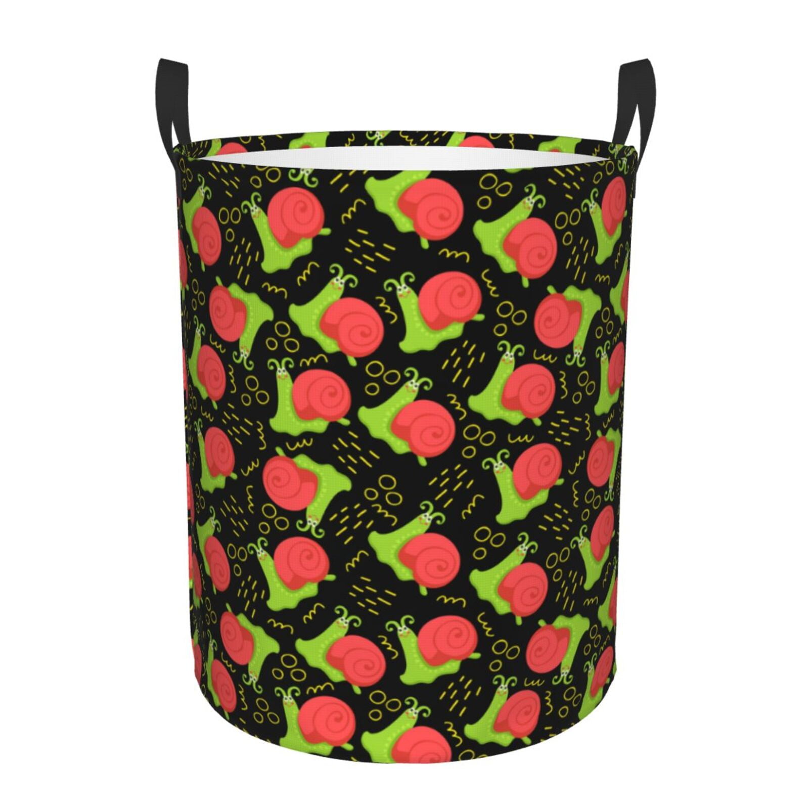 Adobk Cartoon Snail Print Laundry Basket,irty Clothes Hamper with