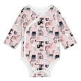Adobk Cat Print Baby LongSleeve Bodysuit Baby Clothes Newborn Girl