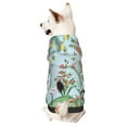 Adobk Chinoiserie Floral Palm Tree Print Dog Hoodie Dog Sweater Stylish