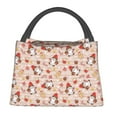 Adobk Christmas Gnomes Santa Claus Print Portable Insulated Lunch